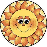 Круглый ковер детский желтый Солнышко MANGO 11175-150 КРУГ
