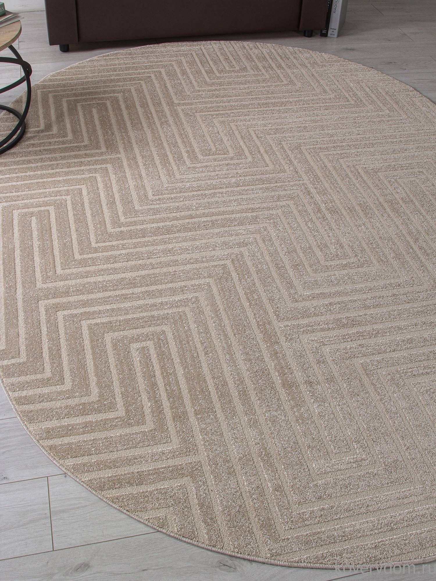 Ковер DIOS F412 LIGHT BEIGE Овал