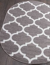 Ковер MEGA CARVING WK d422 GRAY-NATURAL Овал