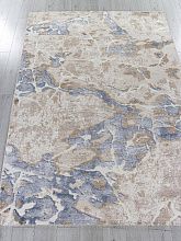 Пушистый круглый ковер SAMIRA O1119 730 BEIGE / BLUE