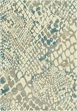 Рельефный ковер серый из вискозы GENOVA R 38199 6565 61